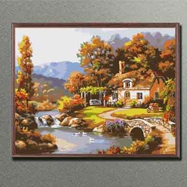 Painting by Numbers Pictures House by The Stream