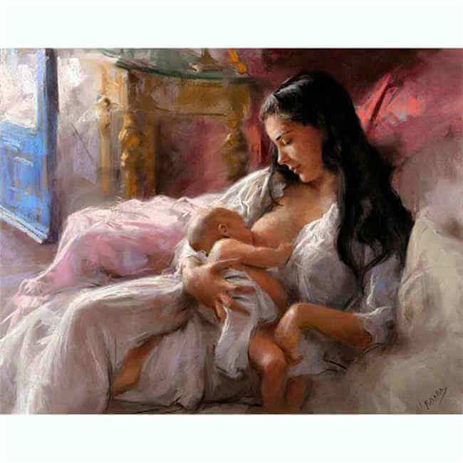 Painting by Numbers Pictures Breastfeeding Mother