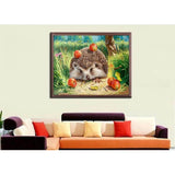 Painting by Numbers Animals Hedgehog with Fruit