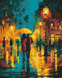Painting by Numbers People Couple Under Umbrella Abstract