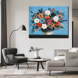 Painting by Numbers Flowers Bouquet White/Blue