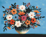 Painting by Numbers Flowers Bouquet White/Blue