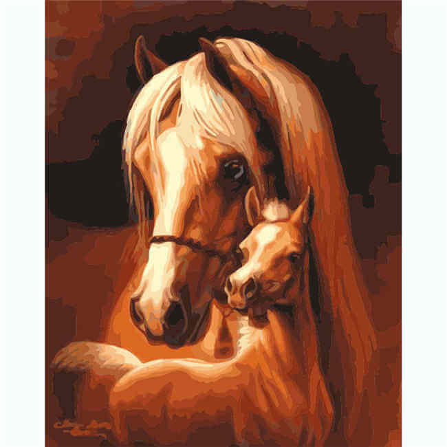 Painting by Numbers Horse and Foal