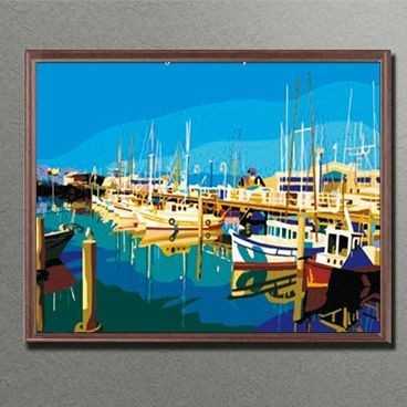 Painting by Numbers Pictures Fishing Harbor