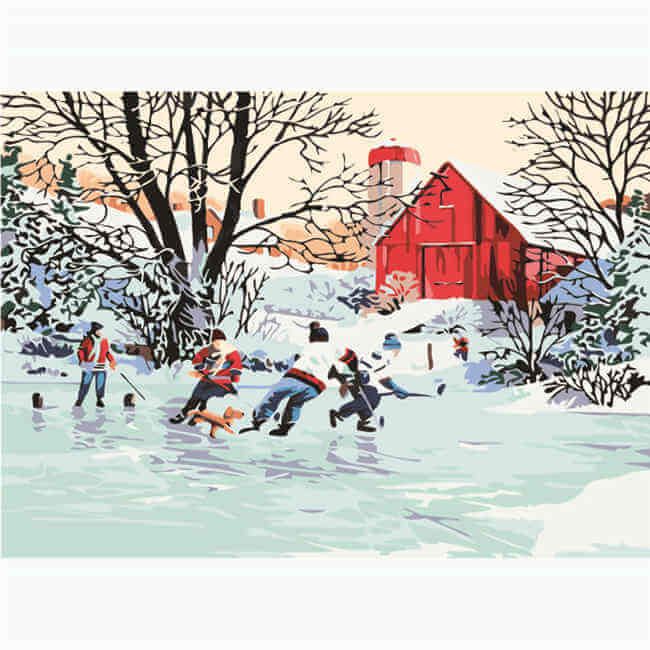 Painting by Numbers ice Hockey