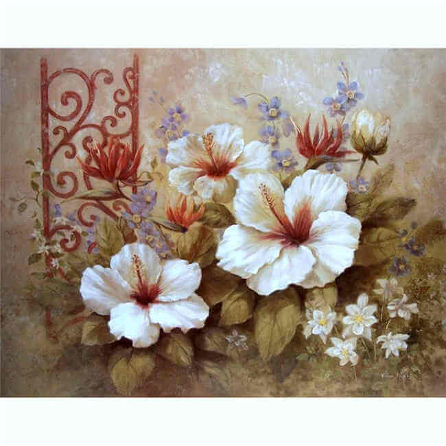 Painting by Numbers Pictures White Iris