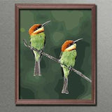 Painting by Numbers Animal Green Bird