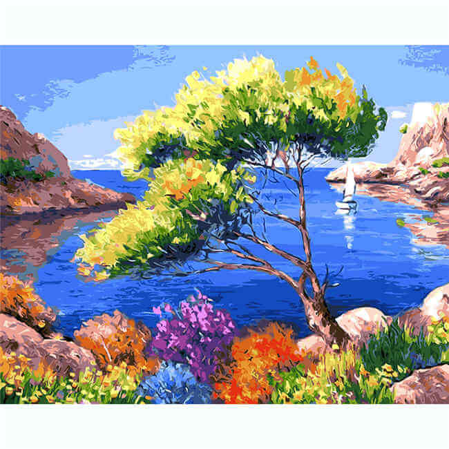 Painting by Numbers Pictures of A Sea Bay