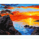 Painting by Numbers Pictures Sunset At The Sea