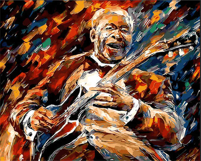 Painting by Numbers Pictures Guitarist