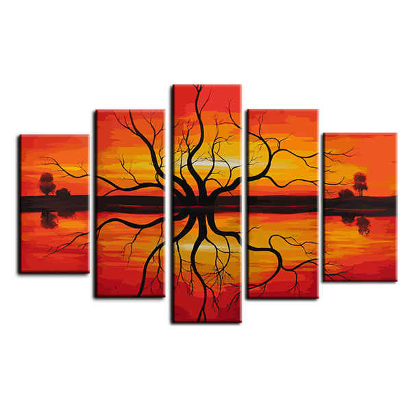 Painting by Numbers Tree Abstract Art Decoration