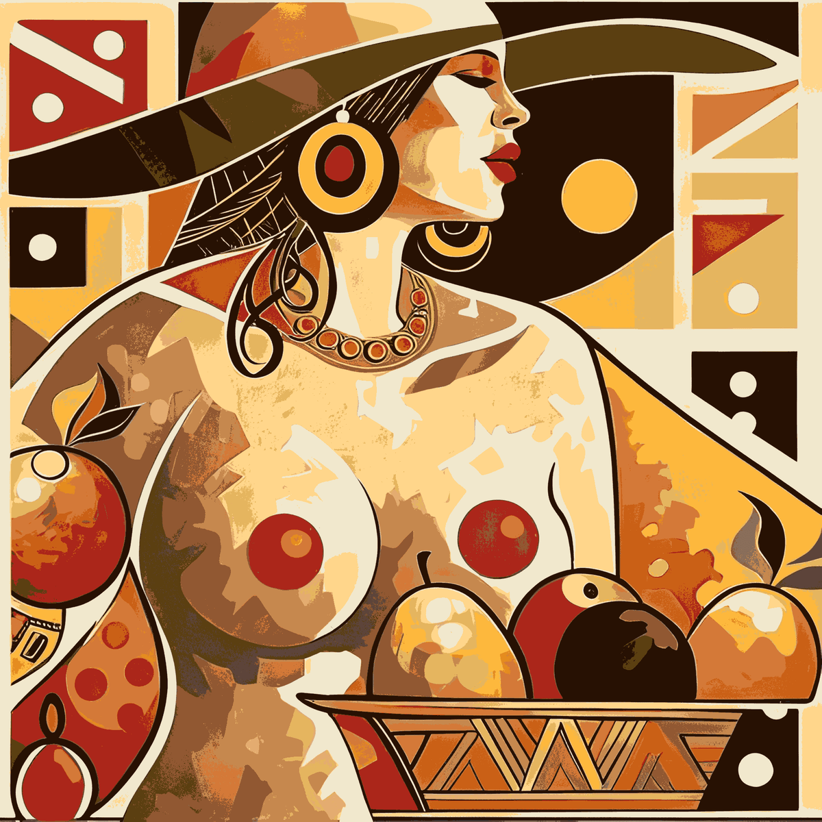 Painting by Numbers Nude with Hat