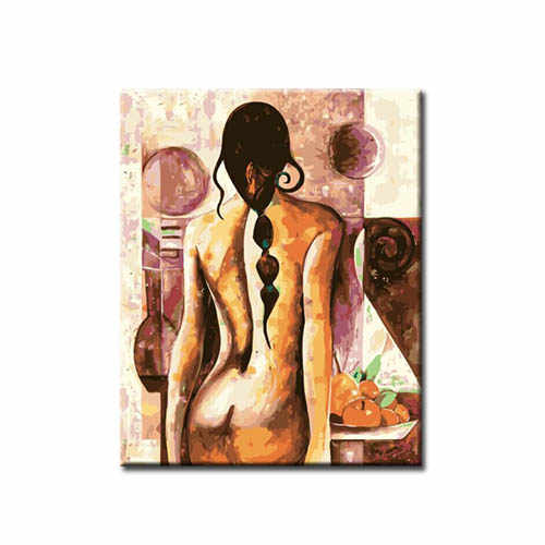 Painting by Numbers Nude Woman with Braid