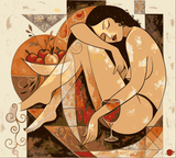 Painting by Numbers Nude Round Heart