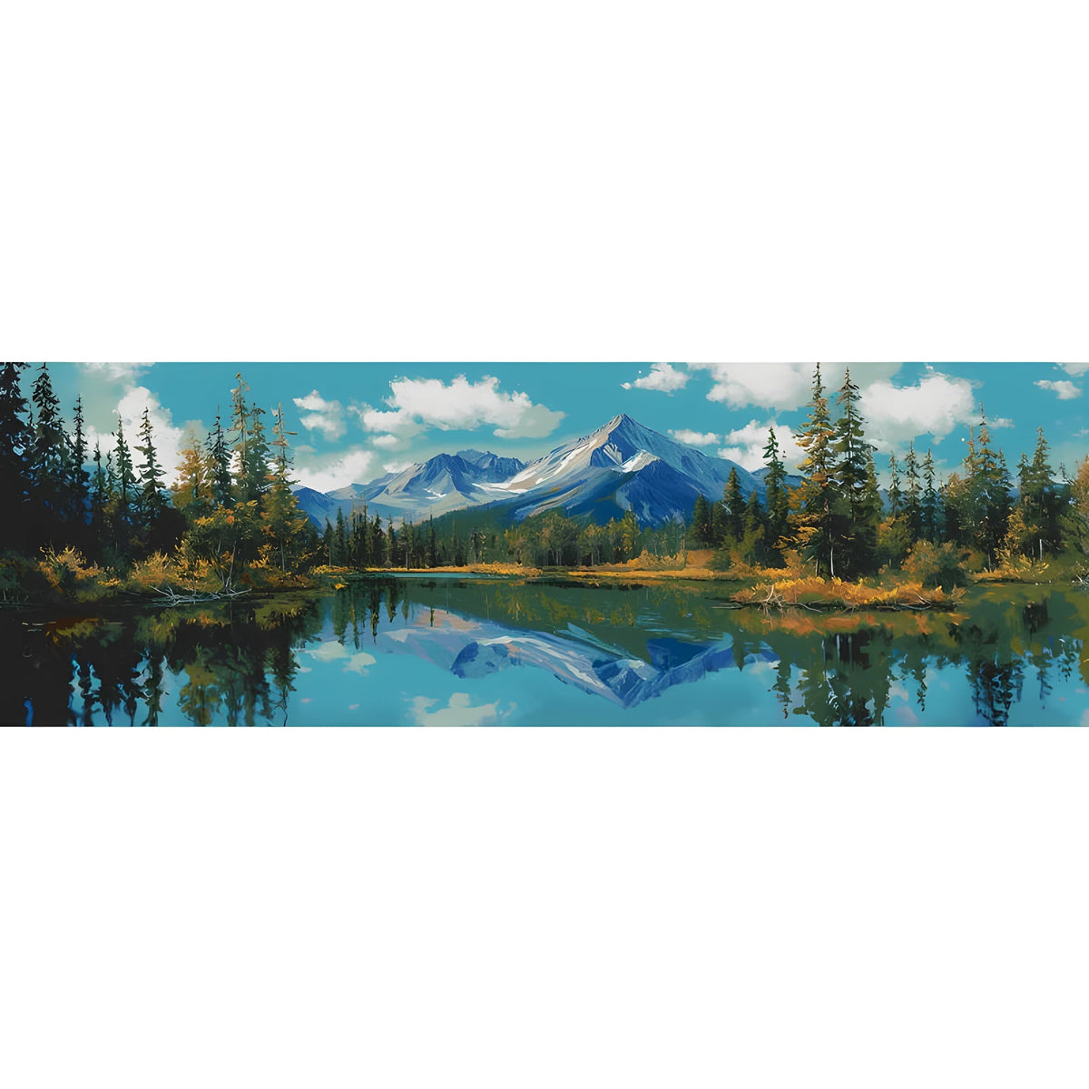 Painting by Numbers Lake in The Foothills of The Alps