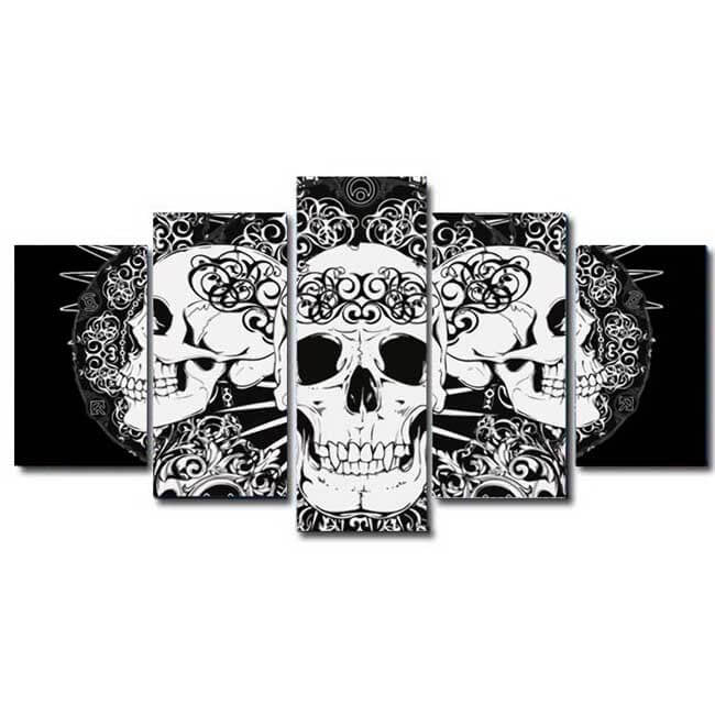 Paint by Numbers Halloween Skull 5-Panel