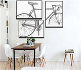 Painting by Numbers Bicycle Racing Bike Black and White Handlebars