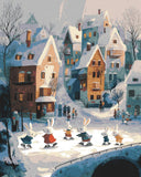 Painting by Numbers Rabbit Family in Winter