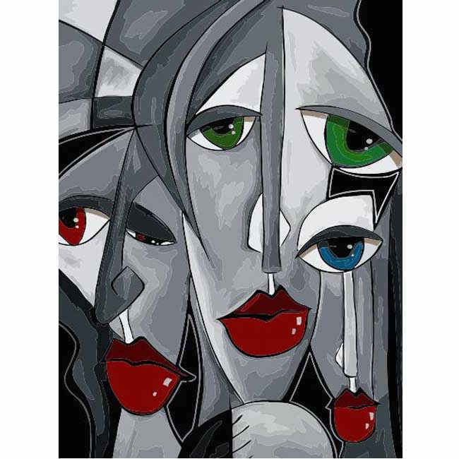 Painting by Numbers Abstract Art Faces Urban World Modern Art