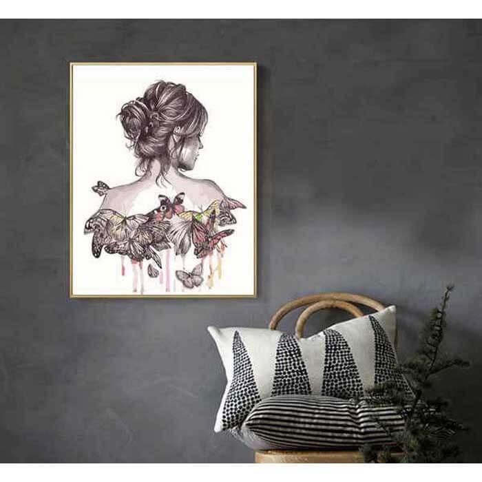 Painting by Numbers Abstract Art Woman with Butterflies
