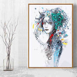 Painting by Numbers Abstract Art Woman Fantasy Shape