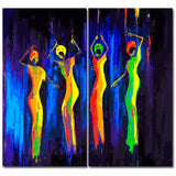 Painting by Numbers Africa Women Dance- 2-Panel (Duo)