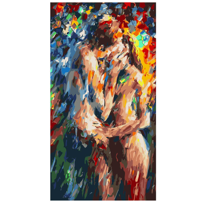 Painting by Numbers Nude Love Couple intimate Love
