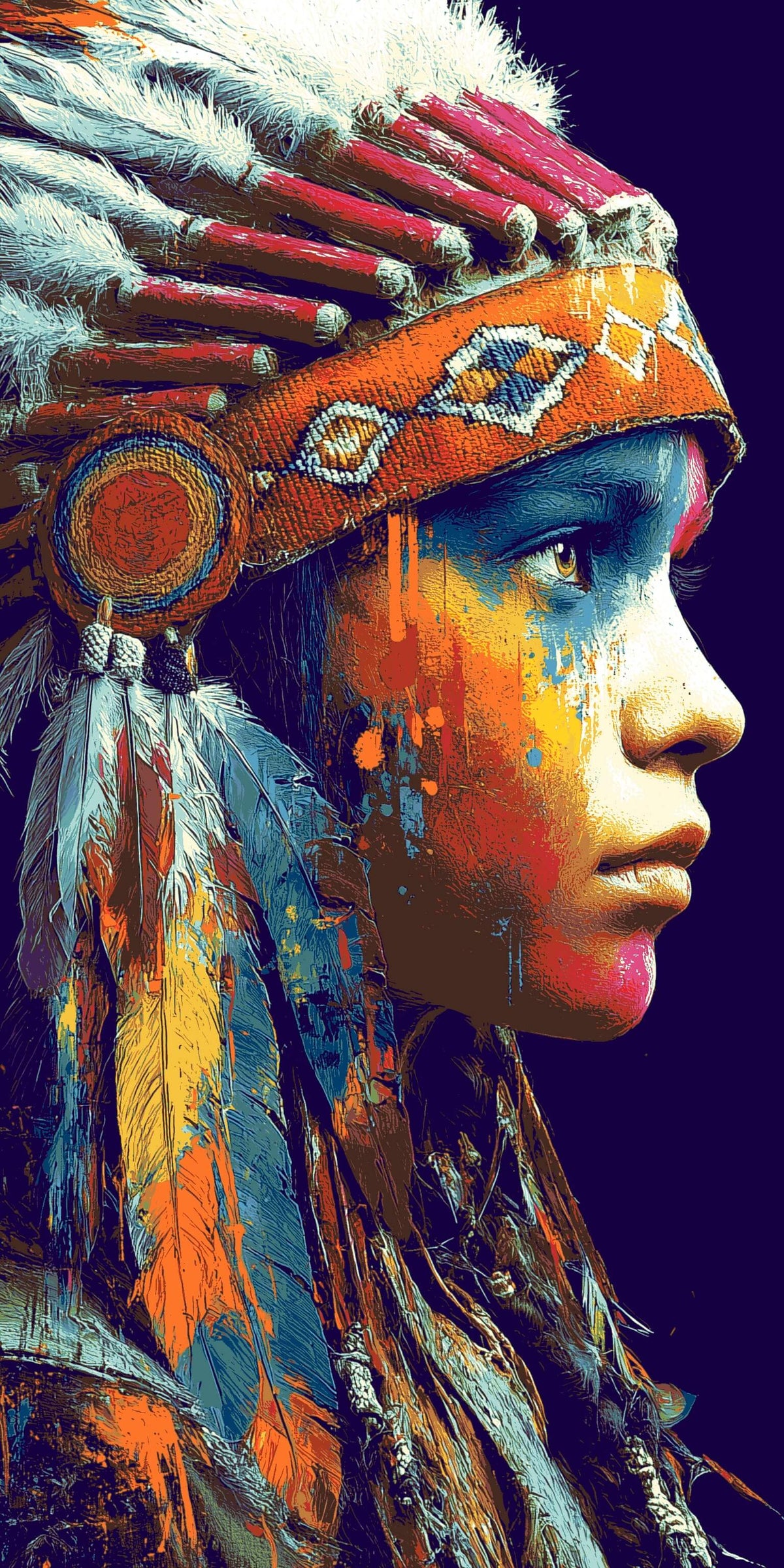 Painting by Numbers Woman Native American