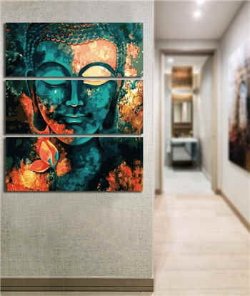 Painting by Numbers Sleeping Buddha - 3-Panel (Triptych)