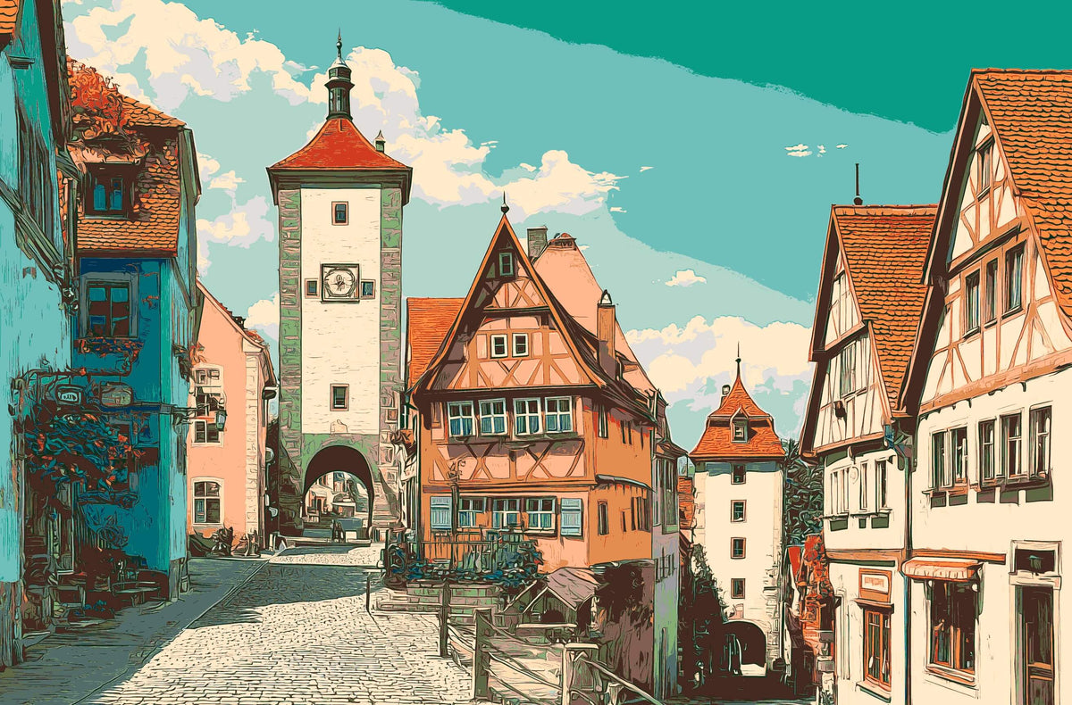 Painting by Numbers Old Town Germany Rothenburg