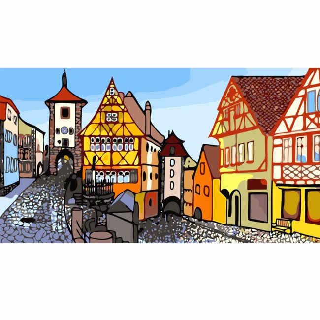 Painting by Numbers Rothenburg o.d. Tauber