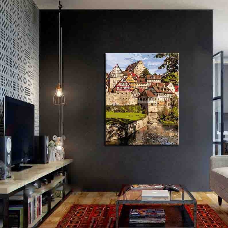 Painting by Numbers Schwaebisch Hall Half-Timbered Old Town