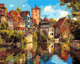 Painting by Numbers Schwaebisch Hall Half-Timbered Old Town
