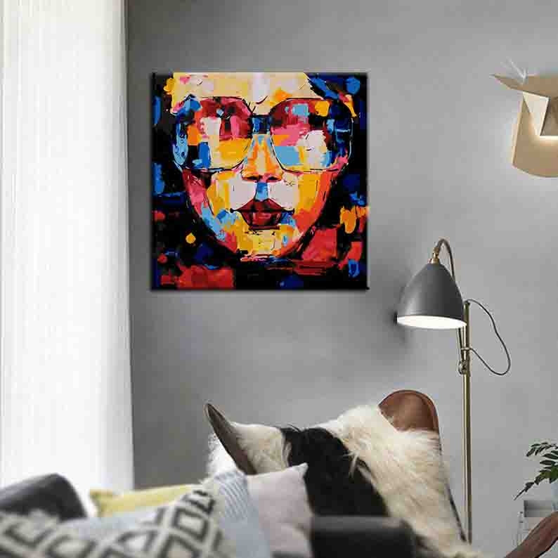 Painting by Numbers Modern Art Woman with Glasses