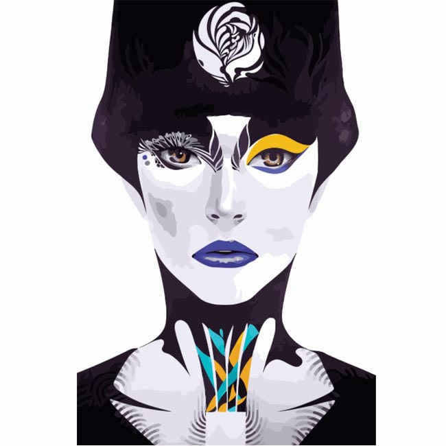 Painting by Numbers Modern Art Woman Colorful Face