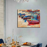 Painting by Numbers Art Boats on The Sea