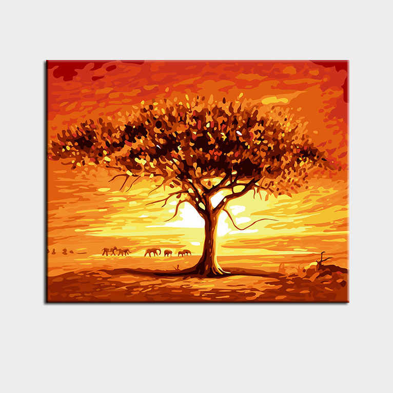Painting by Numbers Africa Tree