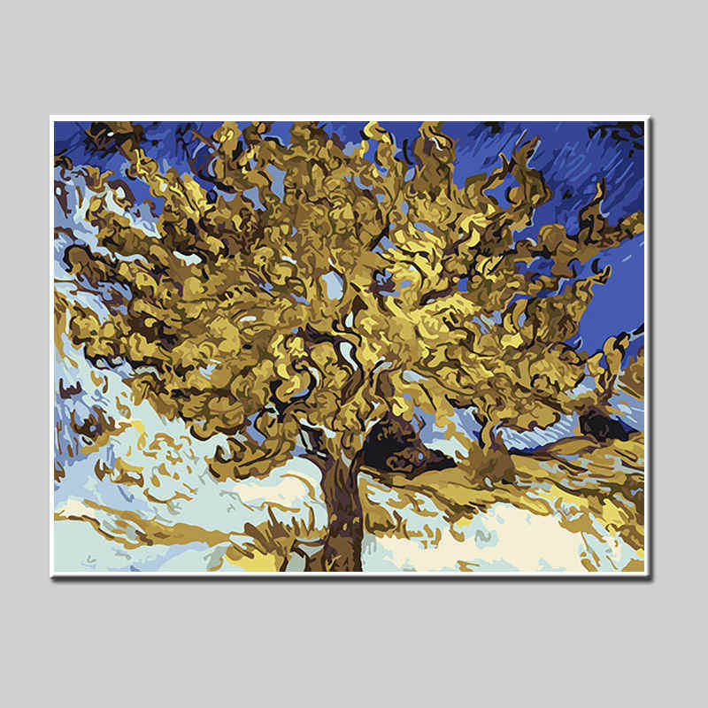 Paint by Number Abstract Tree