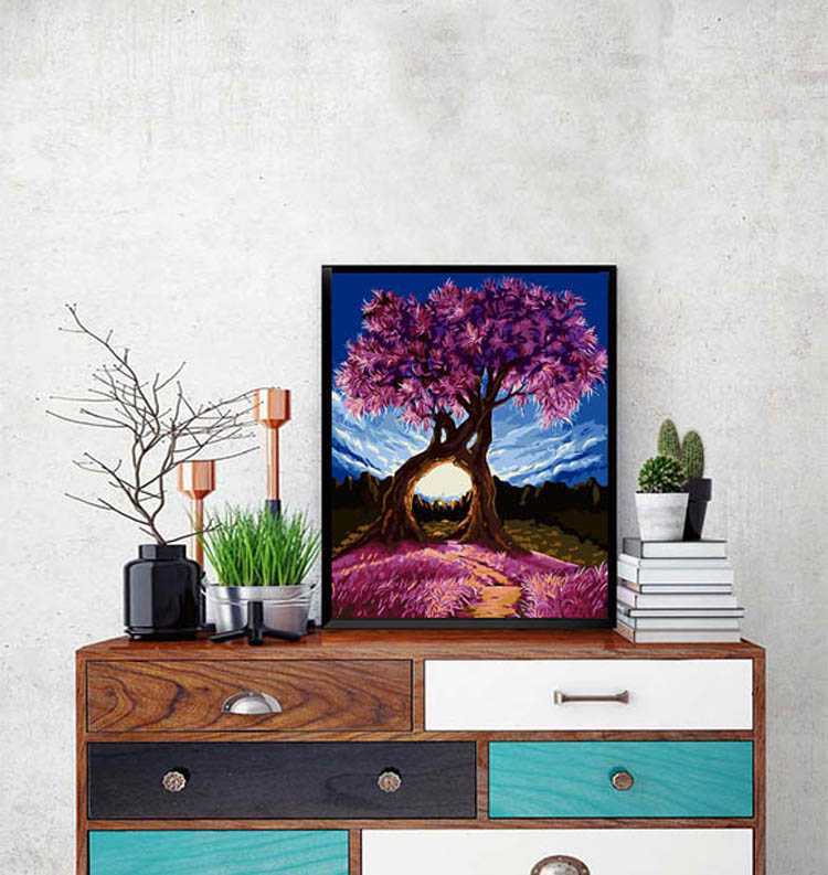 Paint-by-Numbers Fantasy Tree