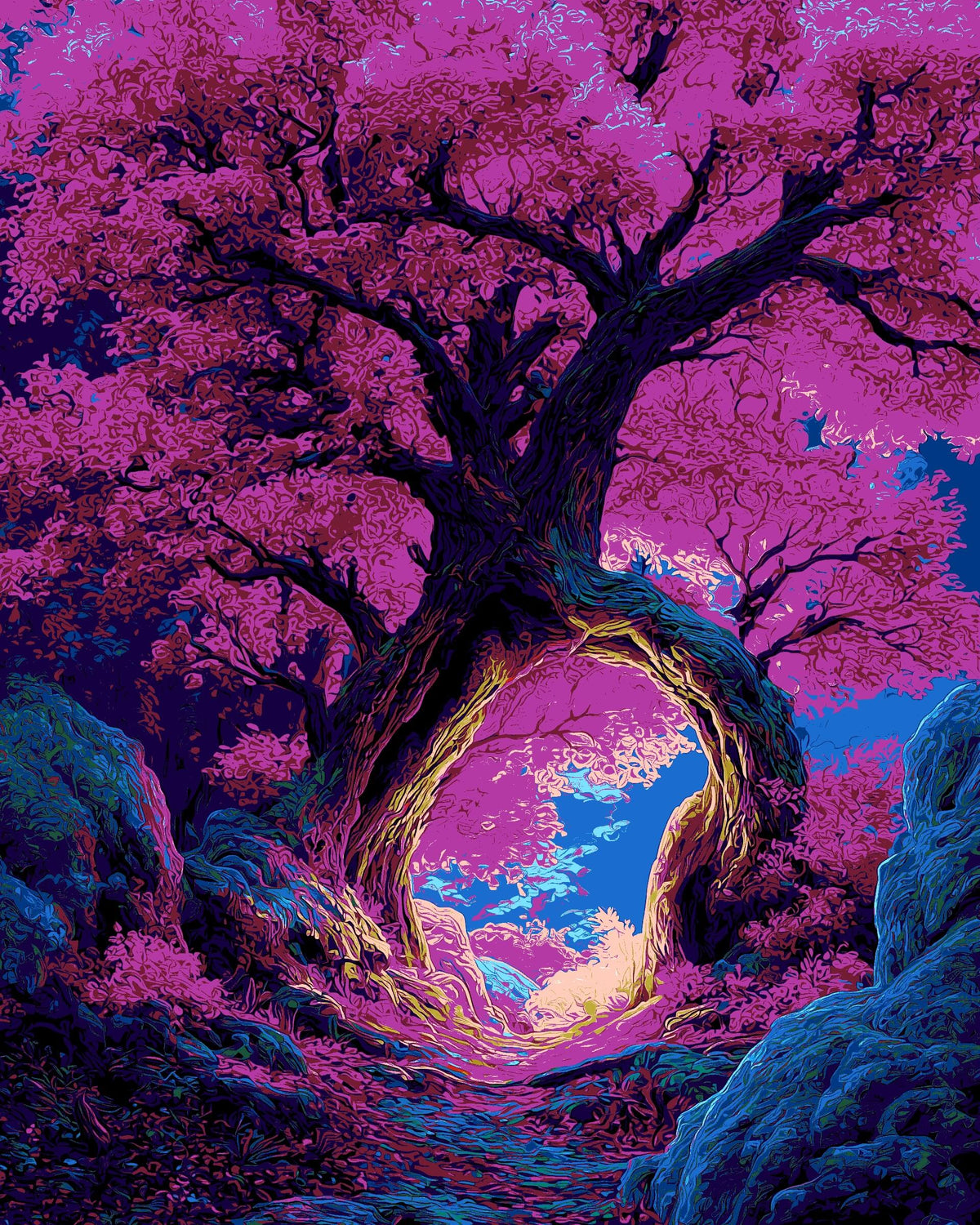 Paint by Number Fantasy Tree