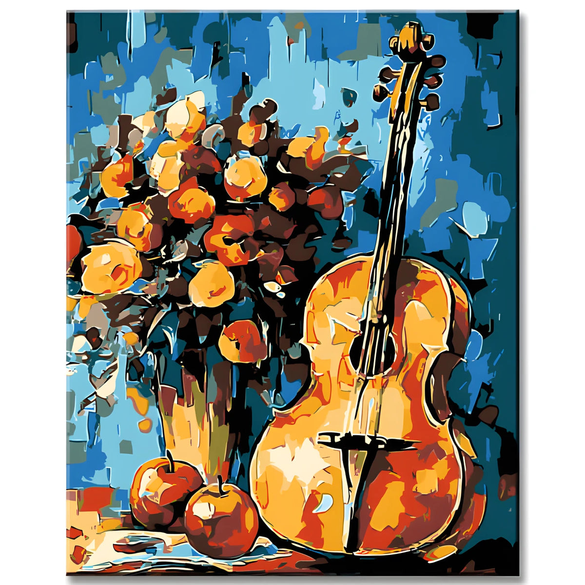 Paint by Numbers Still Life with Guitar
