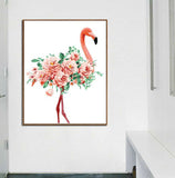 Painting by Numbers Roses Flamingo