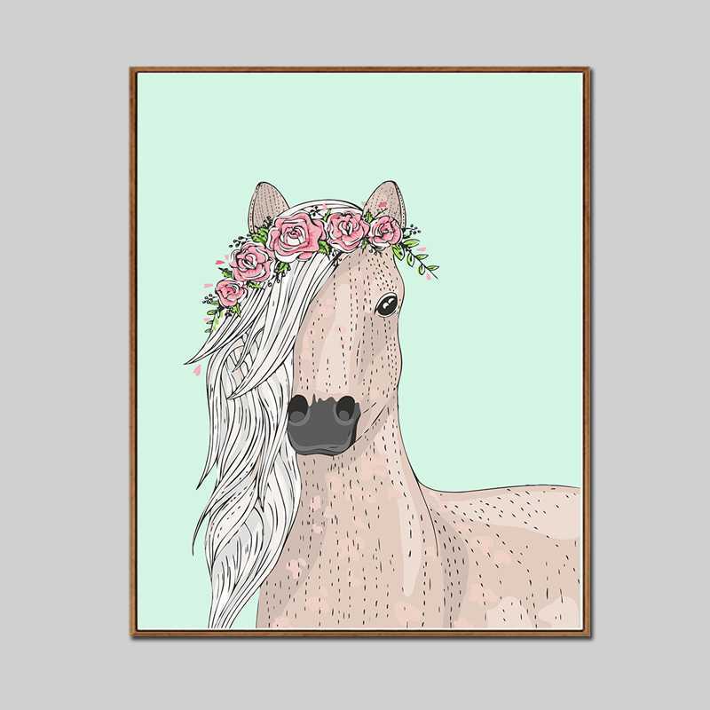 Paint-by-Numbers-Decorated Horse