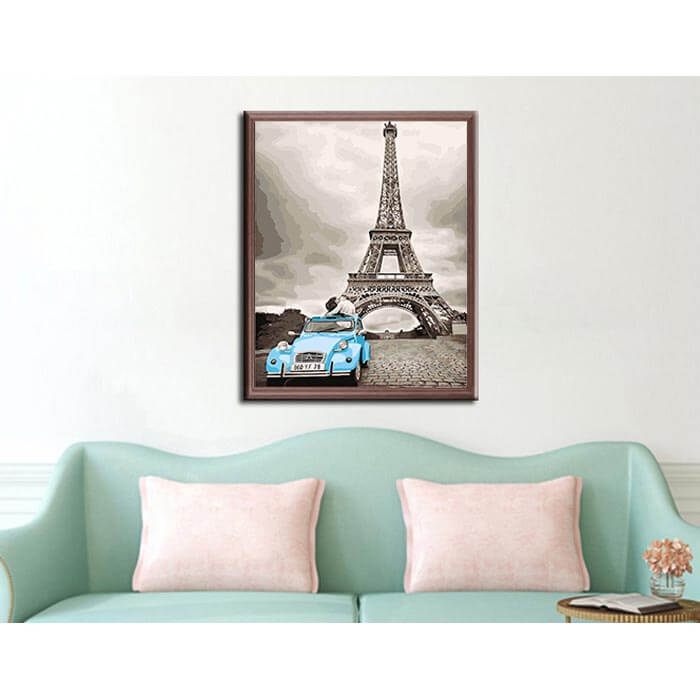 Painting by Numbers Eiffel Tower and 2Cv