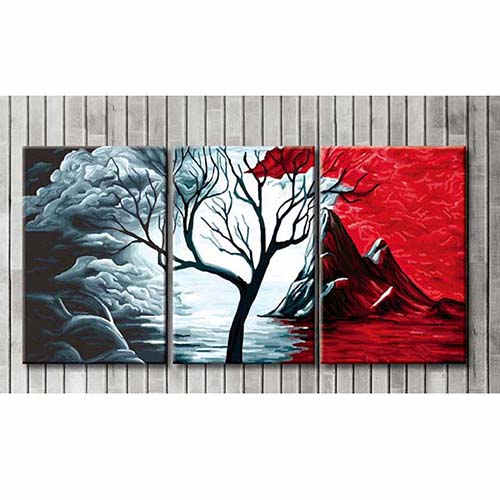 Painting by Numbers Triptych Fantasy Bare Tree