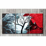 Painting by Numbers Triptych Fantasy Bare Tree