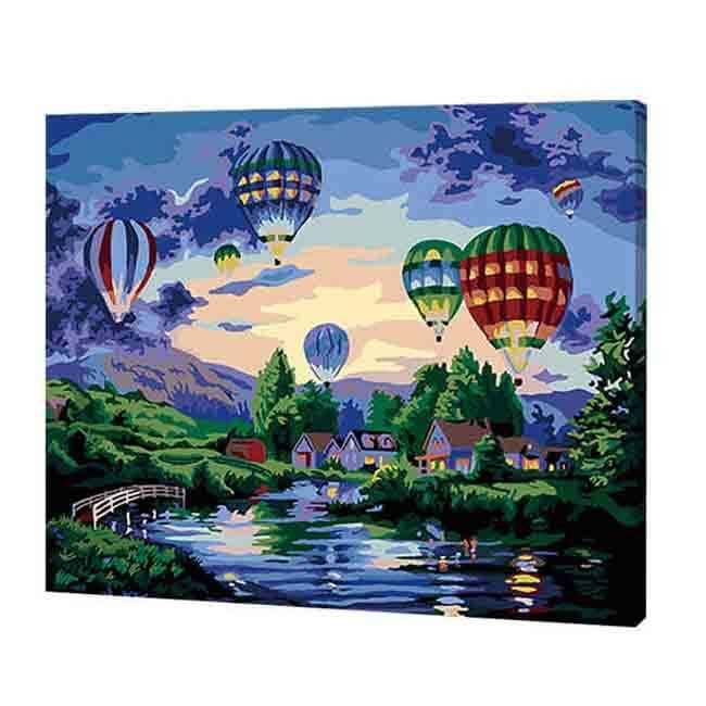 Paint by Numbers for Adults Hot Air Balloons in The Sky