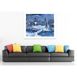 Painting by Numbers for Adults Mountain Village in The Snow