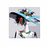 Painting by Numbers for Adults Woman in A Blue Hat