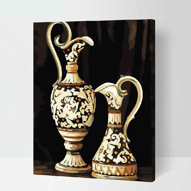 Painting by Numbers for Adults Two Carafes